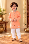 The Peach Maharaja Set – Boys’ Ethnic Kurta Pajama