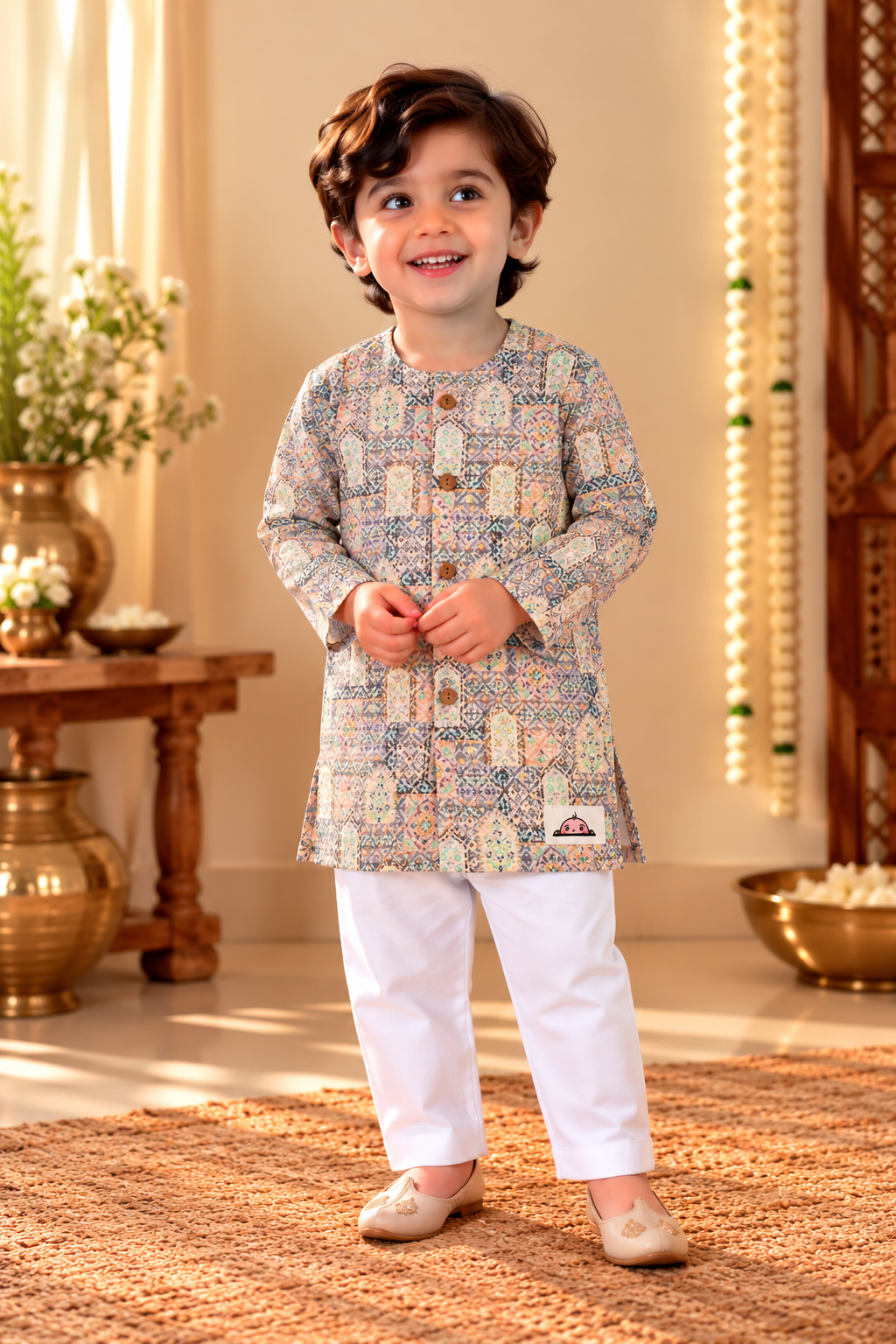 The Royal Mosaic – Boys' Kurta Pajama Set