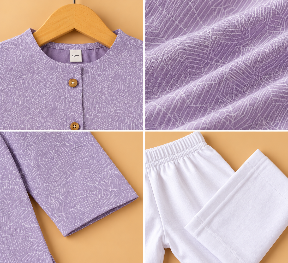 The Lavender Maharaja – Boys' Kurta Pajama Set