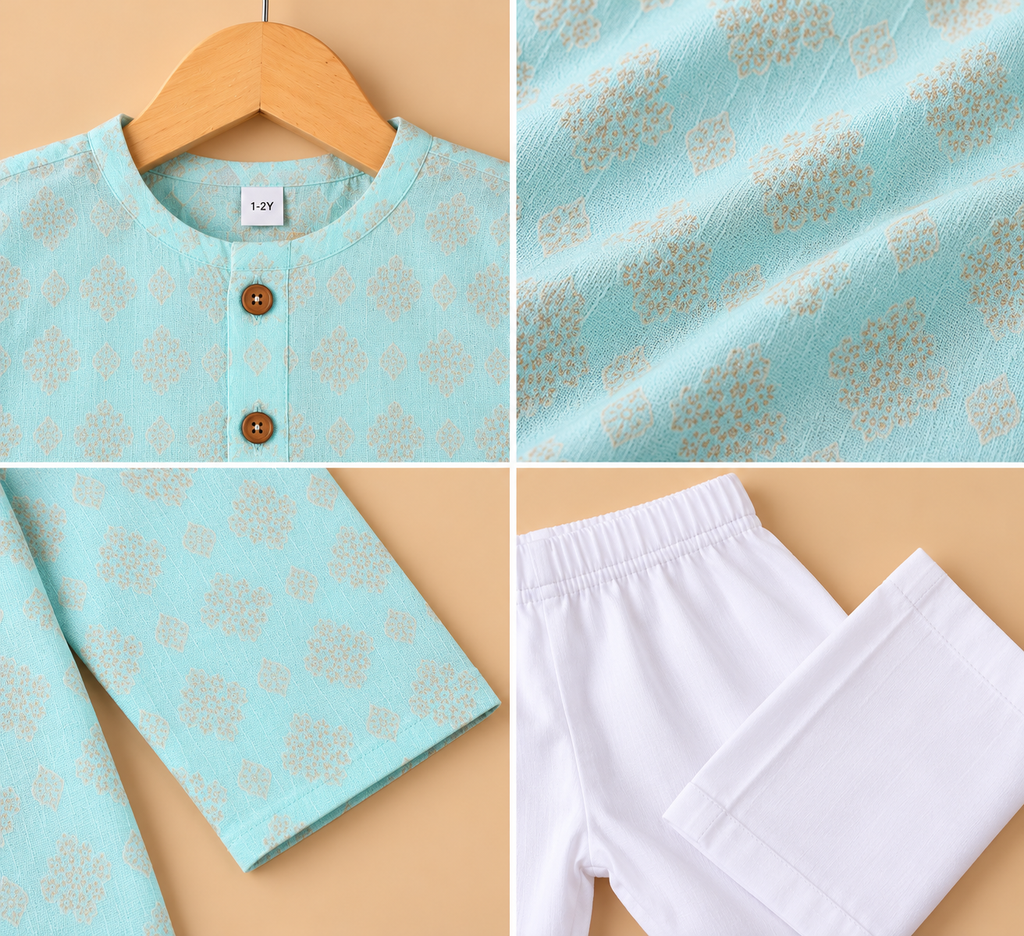 Aqua Noor – Kids Kurta Pajama Set