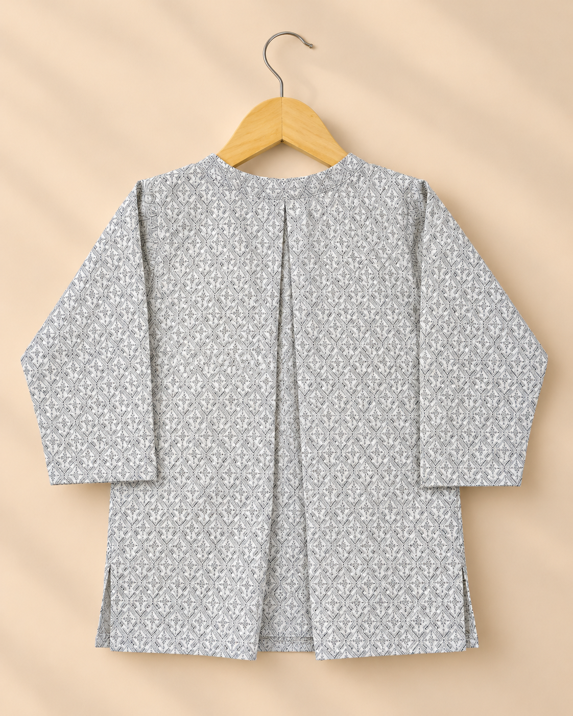 The Little Prince – Grey Printed Kurta & White Pajama Set